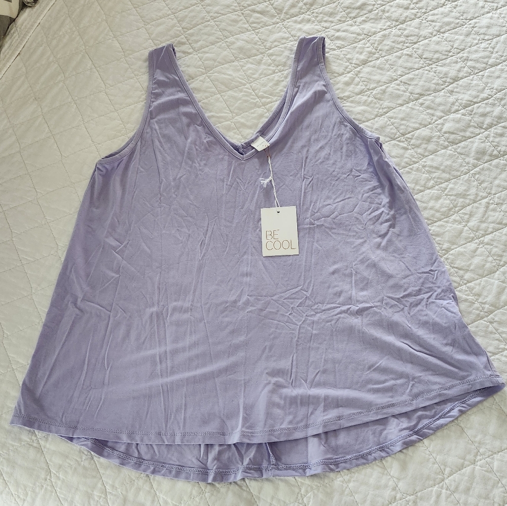 NWT BE COOL Women's Lavender Tank Top, Size M